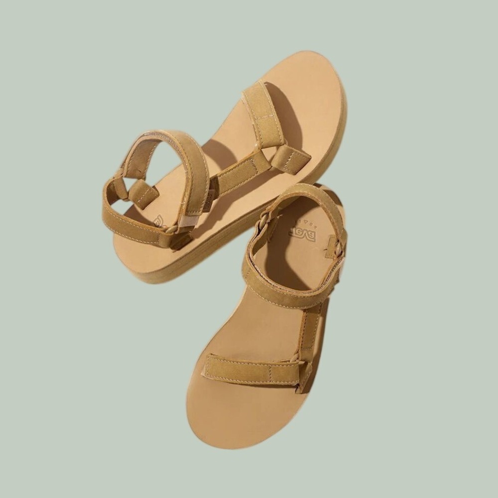 Teva Universal Leather Midform Sandals Tan Maple Sugar Women's Size 9 NEW